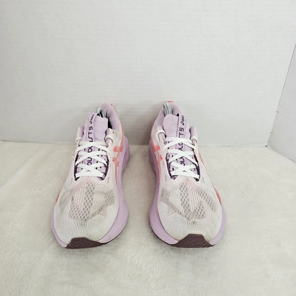 ASICS Novablast 5 Running Shoes Womens 9.5 Pink Mesh Racing Athletic Sneakers